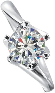 1 Carat White Sapphire Alioth Solitaire 18K White Gold