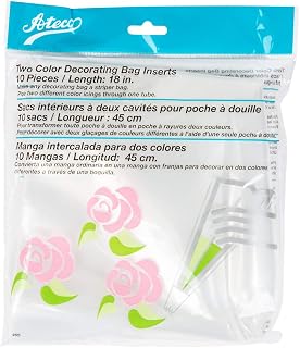 Ateco Two-Color Decorating Bag Inserts 18" 10 Count