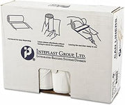Inteplast High-Density Can Liner, 40 x 48, 45gal, .63mil, Clear, 25/Roll, 10 Rolls/Carton