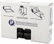 Inteplast S243306K High-Density Can Liner, 24 x 33, 16gal, 6mic, Black, 50/Roll, 20 Rolls/Carton
