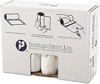 Inteplast Group IBS S386014N High Density Commercial Can Liners 38x60 14 Mic - Natural