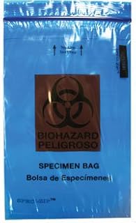 2380472 Specimen Bag Biohaz Zip 2Pckt 6x9" Blue 1000 Per Case sold as Case Pt# IP69BBL by Inteplast