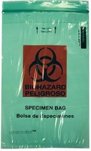2380474 Specimen Bag Biohaz Zip 2Pckt 6x9" Green 1000 Per Case sold as Case Pt# IP69BG by Inteplast
