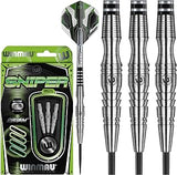 Winmau Sniper Professional Darts Set - 90% Tungsten Darts with Flights & Shafts - Precision Grip Barrels for Adults - Available in Soft Tip 18g and Steel Tip 21g - 25g
