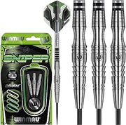 Winmau Sniper Professional Darts Set - 90% Tungsten Darts with Flights & Shafts - Precision Grip Barrels for Adults - Available in Soft Tip 18g and Steel Tip 21g - 25g