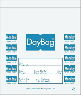 DayMark 113013 5-1/2" Day of the Week Monday Portion Bag - 2000 / BX