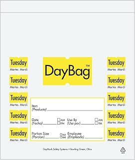 DayMark 113014 5-1/2" Day of the Week Tuesday Portion Bag - 2000 / BX