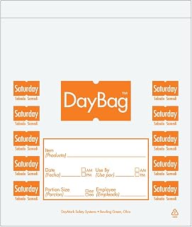 DayMark 113018 5-1/2" Day of the Week Saturday Portion Bag - 2000 / BX