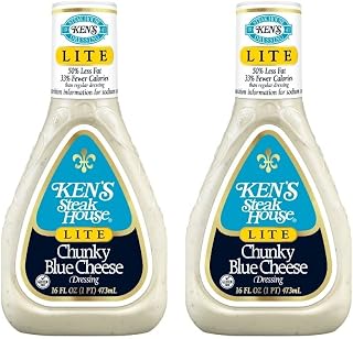 Ken's Steak House Lite Chunky Blue Cheese Dressing (16 Fl Oz, Pack of 2)