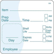 DayMark 112106 DissolveMark 2" x 2" Shelf Life Label - 250 / RL