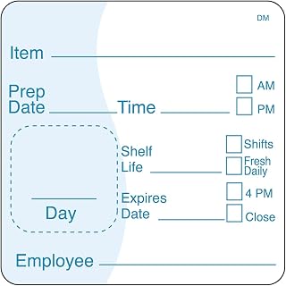 DayMark 112106 DissolveMark 2" x 2" Shelf Life Label - 250 / RL