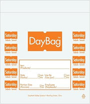 DayMark Day of The Week Trilingual Portion Bag, Saturday, 6.5" x 7", Orange (Pack of 2000)