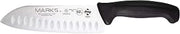 Marks by Mundial MA04-7GE 7 in Santoku Knife, Hollow Edge, Black Handle, High Carbon Stainless Steel