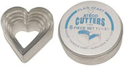 7804 Plain Edge 6-Piece Heart Shaped Cutter Set by Ateco