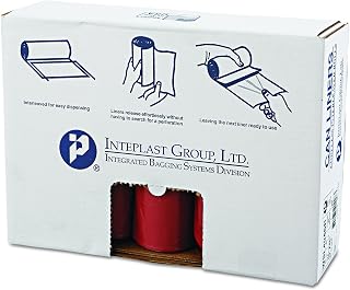 Inteplast Group SL4046R Low-Density Can Liner, 40 x 46, 45gal, 1.3mil, Red, 20 per Roll (Case of 5 Rolls)
