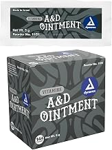 Dynarex Vitamins A&D Ointment Without Lanolin - Vitamin A and D Ointment Protectant for Minor Cuts, Burns, Diaper Rash & Dry Skin - 1 Box - 144 Packets/Box - 5g Packets