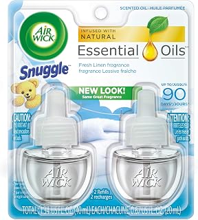 Air Wick Essential Oils Twin Refill Fresh Linen (2X.67) oz (Pack of 3)