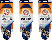 Arm & Hammer Memory Foam Work Insoles, Men's Sizes 8-13, 1 Pair (3 Pack)