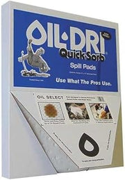 Oil Dri L70320 put over the spill white Quick-Sorb Oil pad, tablet of 20, 15" x 19"