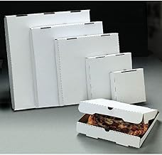 ARVCO CONTAINER CORP White Corrugated Pizza Boxes - 7" L x 7" W x 1 3/4" D 50 Per Case
