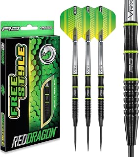 Red Dragon Freestyle: 23g - Tungsten Darts Set with Flights and Stems