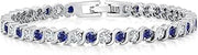 Gold Plated Sapphire CZ Tennis Bracelet