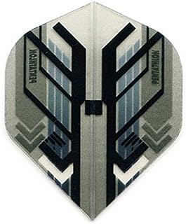 Pentathlon Black/Clear Standard Dart Flights - 3 Sets (9 Flights) - 100 Micro Ex-Tough Style 3