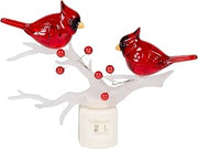 Cardinals on Branch 7 x 6 Inch Plastic Swivel Base Wall Plug in Decorative Night Light
