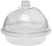 Cal-Mil Round Clear Acrylic Turn-N-Serve Sample Dome Set - 10" Dia x 7"H