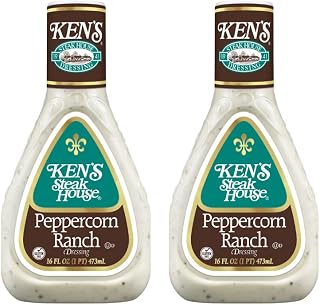 Ken's Steak House Peppercorn Ranch Dressing (Peppercorn Ranch, 16 Fl Oz, Pack of 2)
