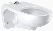 Sloan ST-2459 Wall-Mounted Elongated Vitreous China Water Closet, Top Spud
