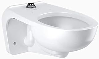 Sloan ST-2459 Wall-Mounted Elongated Vitreous China Water Closet, Top Spud