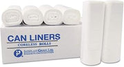 Inteplast Trash Can Liner, 7 Gal Capacity, Natural Color, 2000 Bags