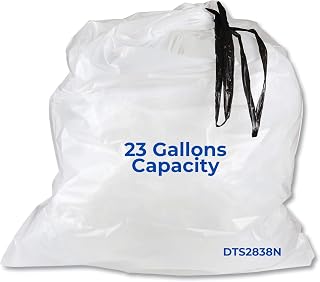Inteplast 23 Gallons Draw-Tape Can Liner, 28.5 x 38 in, Clear, 150 Count