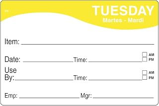DayMark 1124672 Remark 2 x 3 Tuesday Day Label - 500 / RL