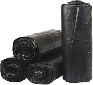 Inteplast LLDPE Can Liners, 1.5 mil, 38" x 58", Black, Pack of 100 Liners