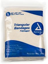 Dynarex 3680 Triangular Bandage, 40" Width, 40" Height, 56" Length (Pack of 12)