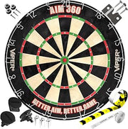 Viper by GLD Products AIM 360 Sisal Steel Tip Dart Board for Adults