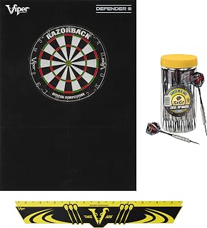Viper Defender III Backboard & Sisal/Bristle Steel Tip Dartboard Bundle