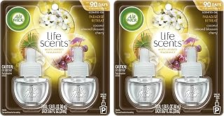 Air Wick Scented Oil Refills - Life Scents - Paradise Retreat - 2 Count Oil Refills Per Package - Pack of 2 Packages