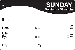 IT1124677 ReMark 2" x 3" Trilingual Day Of Week Repositionable Label By DayMark, IT1124677, SUNDAY (500 Labels)