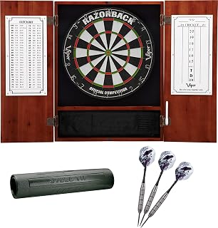 Viper Metropolitan Cinnamon Steel Tip Dartboard Cabinet, Viper Razorback Sisal Dartboard, Viper Underground Raven Steel Tip Darts 25 Grams