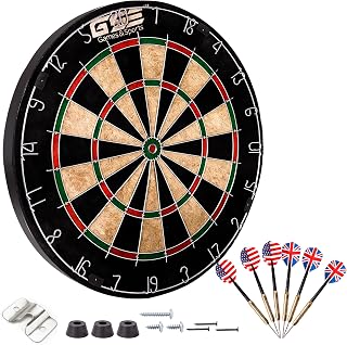GSE Regulation Size Dartboard Game Set with Darts, Several Styles Available