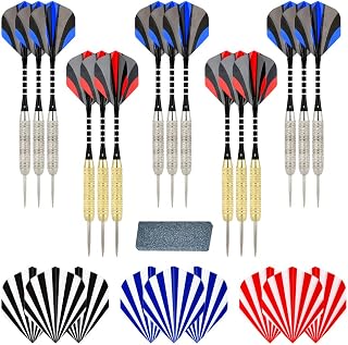 Steel Tip Darts Set 18 Grams15 Pack Steel Barrels