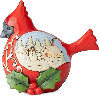 Enesco Jim Shore Heartwood Creek Cardinal Pint-Size Figurine, 4.5 Inch, Multicolor
