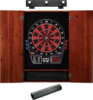 Viper Electronic Dartboard, Metropolitan Cinnamon Cabinet & Shadow Buster Dartboard Light Bundle