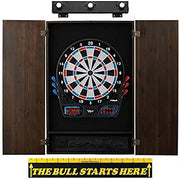 Viper 777 Electronic Dartboard, Metropolitan Espresso Cabinet, Throw Line Marker & Shadow Buster Dartboard Light Bundle