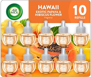 Air Wick Plug-In Scented Oil Refills, Hawaii with Essential Oils, 10 Count