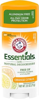Arm & Hammer Essentials deodorant, crisp orange citrus, 2.5 ounce, 6 Count
