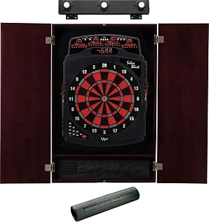 Viper Solar Blast Electronic Dartboard, Metropolitan Cinnamon Cabinet & Shadow Buster Dartboard Light Bundle